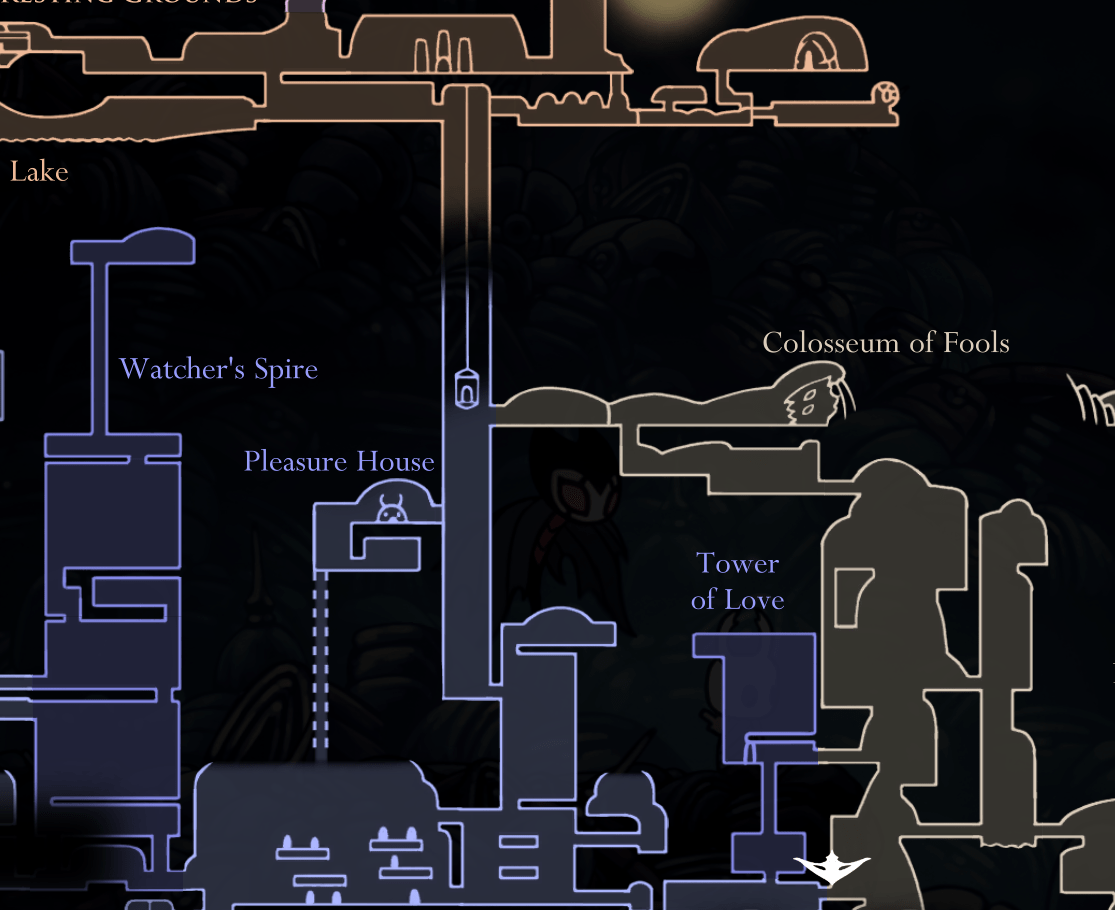 colosseum of fools pale ore map hollow knight wiki guide