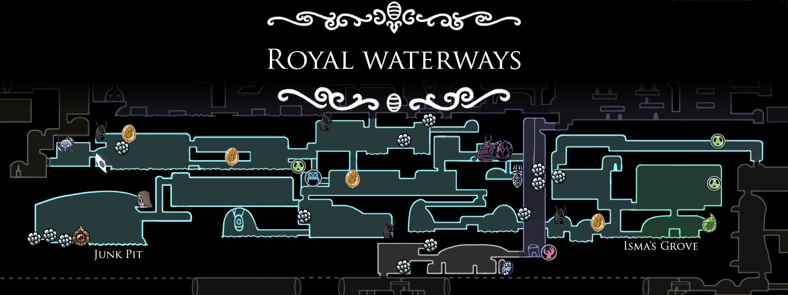 royal waterways map hollow knight wiki guide