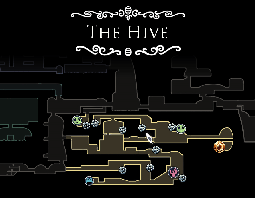the hive map hollow knight wiki guide